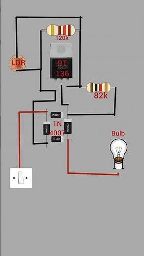 Automatic Light ON/OFF Circuit Using LDR | 220V AC DIY Project #Shorts