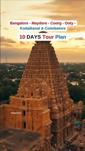 10 Days South India Trip Plan 🔥 Bangalore to Ooty Full Itinerary ✈️🌄