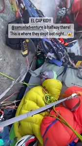 63K views · 865 reactions | 8-year-old Sam Baker is attempting to become the youngest to climb El Capitan. He’s currently about halfway through. Here’s his camp view. | Active NorCal | Facebook