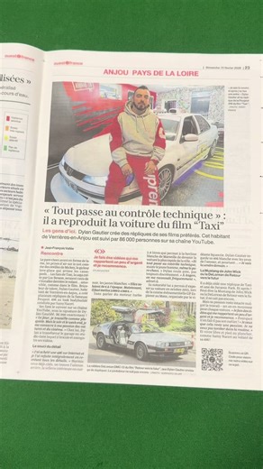 Nouveau passage dans le journal Avec mes Taxi #dylangautiee