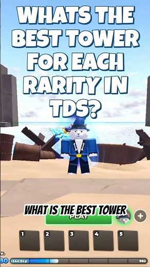 What’s the best tower for each rarity in Roblox TDS #roblox #tds #gaming #nutshell #tdsnutshell