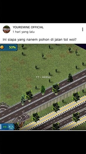 TheoTown residents plant trees on the toll road... 😂#theotown #theotownindonesia #memes #games