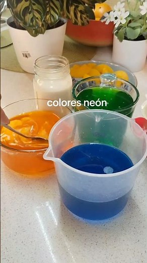 cómo hacer colores neón para gelatina