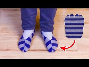 Slippers from a Sweatshirt or T-shirt // Easy Way to make slippers at home // Easy sewing project