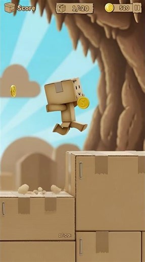 Cardboard Hero in a Classic 2D Platformer