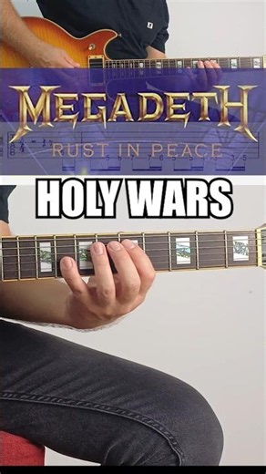 Megadeth - Holy Wars Intro Guitar Riff (Tab + Fast Picking Breakdown) 🔥