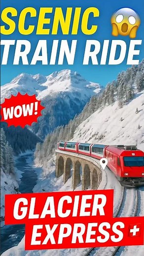 Snowy Train Adventure Through the Alps