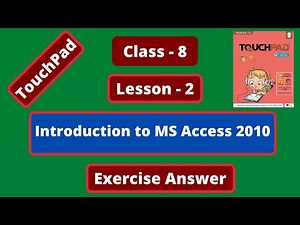 Touchpad Class 8 | Computer Class 8 Chapter 2 Question Answer | Exercise Solution | Class 8 TouchPad