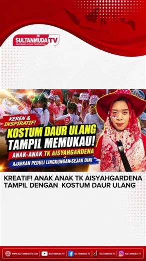 SAMPAH DISULAP JADI KOSTUM! TK AISYAHGARDENA TAMPIL MEMUKAU DI LOMBA GERAK JALAN Kreatif dan inspiratif! Anak anak Taman Kanak Kanak Aisyahgardena Desa Kemang tampil memukau dengan mengenakan kostum yang dibuat dari berbagai bahan daur ulang. Botol plastik, kertas, koran, hingga daun disulap menjadi kostum unik bertema kemerdekaan. Bukan sekadar tampil dalam lomba gerak jalan, kreativitas ini juga menjadi pesan penting untuk mengenalkan kepedulian terhadap kebersihan lingkungan sejak usia dini. 