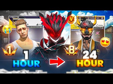 Transforming ₹10 Noob ID into a Level 8 PRIME ID in Just 24 Hours 😱 – Garena Free Fire