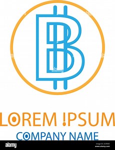 Currency symbol letter B logo design concept in orange and blue colors Stock Vector Image & Art - Alamy