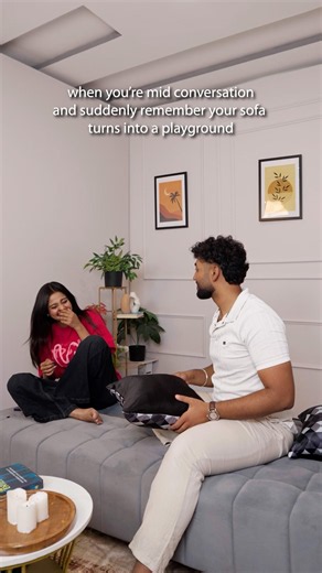 POV: You’re Mid-Conversation.. Then You Remember Your Sofa Is a Playground