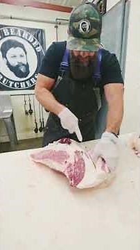 Trimming a Tajima Wagyu Brisket using the 6" Boning Butcher Knife made by MKC! 🔥🔪 #shorts