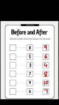 Before After Numbers @kidsknowledgepoint