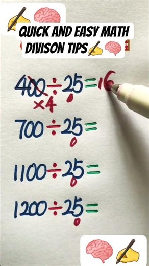 quick and easy math division tips 🧠✍️ #math #mathematics #education #shortsfeed #shorts #school