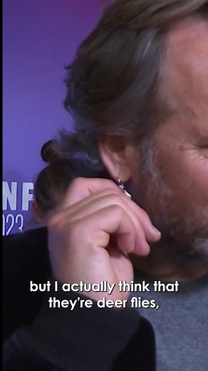 Why Peter Sarsgaard is Wearing DEER FLY Earrings 🪰 at BFI London Film Festival #bfi #batman #actor | ODE