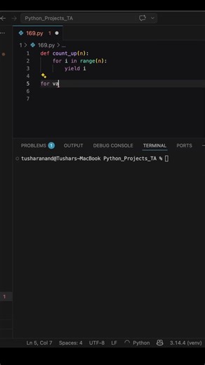 ⚡ Iterators vs Generators in 52 Seconds! 🧠🔥 Python Magic #coding #programming #python #learnpython