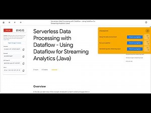 Serverless Data Processing with Dataflow - Using Dataflow for Streaming Analytics (Java)