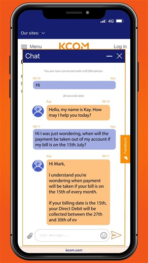 Need help understanding your bill? Use our Live Chat on the KCOM website to get answers from our team in minutes 💻 #livechat #customerservice #KCOM | KCOM