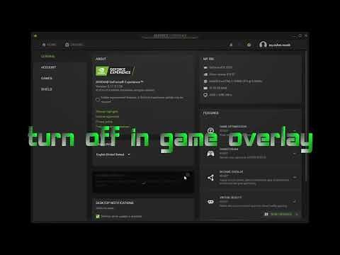 nvidia turn off in game overlay