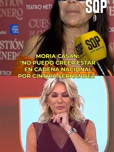 Moria Casán Habla sobre Cinthia Fernández en Cadena Nacional