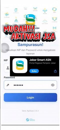 Mudah!! Aktivasi JSA (Jabar Smart ASN) bagi ASN Provinsi Jawa Barat. #tutorial #JSA #KMOB #asnjabar