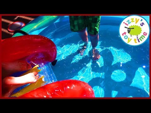 RAINBOW RING PLAY CENTER?! Fun Family Outdoors Pretend Play with WATER!