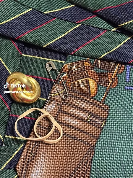 I got two ties……🤣 New No Sew DIY Neck Tie Tutorial coming soon! Are y’all tired yet?😉 #unwastedresale #diy #necktiestyle #howtowear #easycrafts