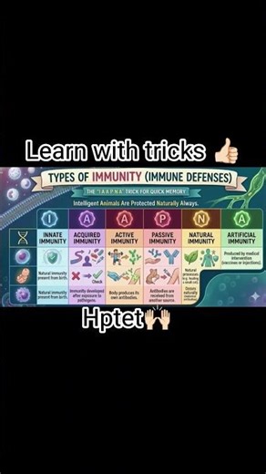 Types of immunity 👍🏻 #learnwithtricks #science #sciencetricks #school #immunity #hptet