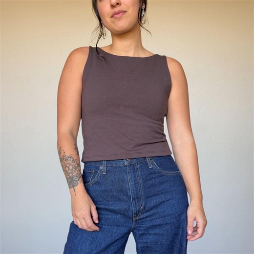 Everyday Crop Top PDF Sewing Pattern: Beginner Boat Neck Knit Top With Video Tutorial - Etsy