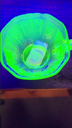 Radioactive Antique Uranium Glass Tea Cup