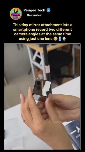 This Tiny Mirror Gives Your Phone Two Cameras 😳📱#shorts #technology #gadgets #smartphone #camera