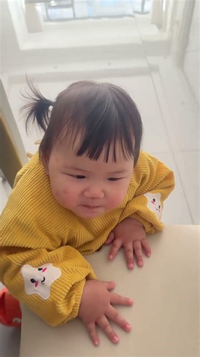 Baby's first call to mom. So sweet and innocent.