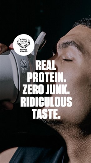10K views | Real protein. Zero junk. Ridiculous taste. That's it. Grass-fed whey with clean ingredients. Nothing fake. | Levels | Facebook
