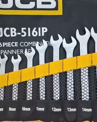 JCB Combination Spanner (16 piece) 6mm to 24 mm #garagetools #workshopequipment