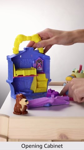Fisher-Price Little People Toddler Toy Disney Princess Cinderella On-the-Go Playset with Figures for Pretend Play Kids Ages 18+ Months