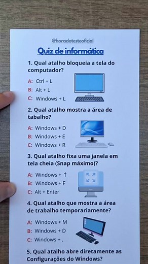 Quiz de informática. #informatica #conhecimento #computador #aula #aprender
