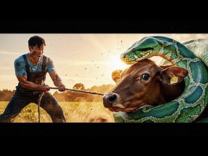 Rescuing a Cow from a Giant Python 4K | Thrilling Every Second