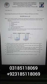 Chemistry Class 10 PBA 2026 🚨 | Federal Board Model Paper Solved + Important Questions #fbise