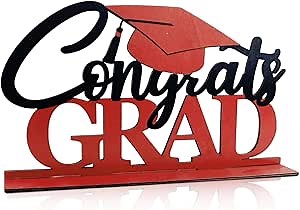 Amazon.com: 2025 Graduation Table Decorations Wooden Congrats Grad Table Centerpiece Sign Class of 2025 Table Toppers for High School College Graduation Party Decorations Supplies(Red) : Home & Kitchen