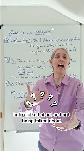 What is an Epigram? Improve Your English Conversation and Writing Tips #shorts