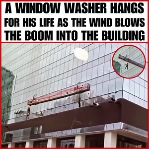 Is this $25/hr job worth the risk? 🤔 Here’s the full story 👇 A window washer was rescued from a perilous situation after he was left hanging from a window washing platform on the Stantec tower building. Video captured by a witness shows the window washing platform swinging back and forth wildly and smashing through windows in the tower and then the employee can be seen falling from the platform. Emergency crews quickly rescued the worker with a bucket truck. “Harsh winds blew scaffolding into 