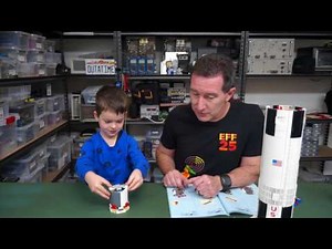 LEGO NASA Apollo Saturn V Moon Rocket Build - Stage 2