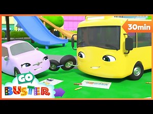 Buster Plays Cops and Robbers with Friends | Go Buster | Baby Cartoon | Kids Video | ABCs and 123s