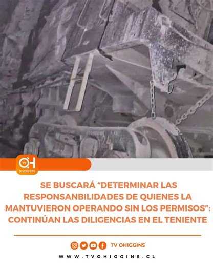 ÚLTIMO MINUTO Este miércoles, La Fiscalía se refirió a las diligencias realizadas junto a PDI y geólogos en la mina El Teniente, en el marco de la investigación del accidente de 2023 y su relación con la tragedia en 2025. NOTICIA EN DESARROLLO