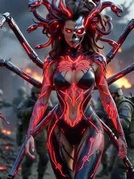 Is Medusa to hot? #video #ai #robot #asassin #cyberpunk2077 #military #medusa #dark #battle