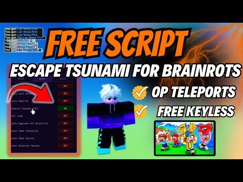 Escape Tsunami For Brainrots Script NO KEY - REMOVE TSUNAMI, DUPE BRAINROTS, AUTO FARM + More!