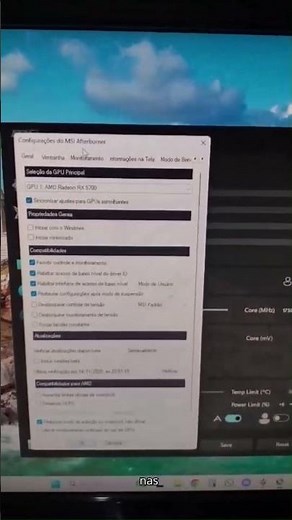 SEGREDO! 🤫 Como ATIVAR FPS e Temperatura no MSI Afterburner em 20 segundos! #shorts