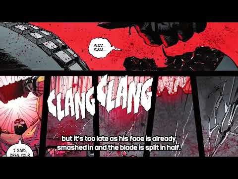 Absolute Bane Breaks Absolute Batmans by Cutting his Arms and Smashing His face with Battle Axe