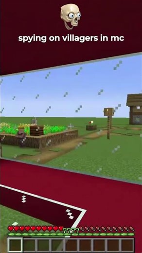 spying on villagers in minecraft 🔎🥸